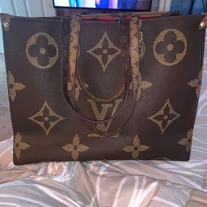 Large brown handbag